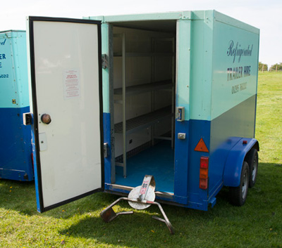 Fridge box wheel clamp